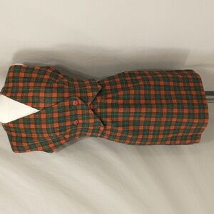 Vintage Wool Plaid Vest Skirt Set 40s 50s See measurements Classic Timeless